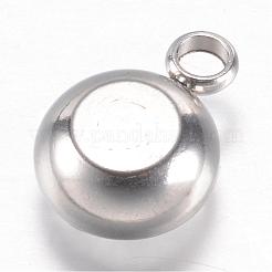 304 Stainless Steel Glass Rhinestone Charms&nbsp;STAS-G082-09