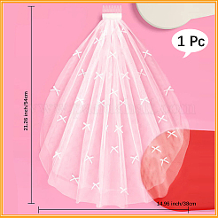 Bowknot Polyester Mesh Bridal Veils&nbsp;AJEW-WH20067-072B