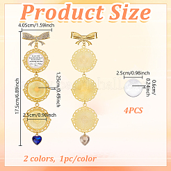 2Pcs 2 Colors Alloy Rhinestone Brooch Base Settings&nbsp;FIND-GA0008-59