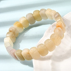 Natural Topaz Jade Beaded Stretch Bracelets for Women Men&nbsp;BJEW-D461-02I