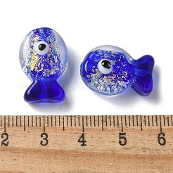 Handmade Foil Lampwork Fish Beads&nbsp;FOIL-Z001-01A