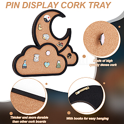 Hexagon Wall Mounted Brooch Jewelry Display Cork Tray&nbsp;ODIS-WH0329-84D