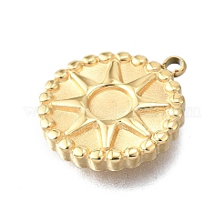 304 Stainless Steel Pendant Cabochon Settings&nbsp;STAS-H233-22G
