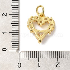 Brass Micro Pave Cubic Zirconia Pendants&nbsp;KK-C072-41G