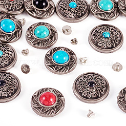 16Pcs 8 Styles Alloy Decorative Rivets&nbsp;BUTT-TA0001-17