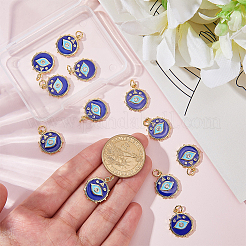 12Pcs Brass Micro Pave Cubic Zirconia Pendants&nbsp;KK-BBC0023-03