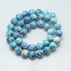 Synthetic Ocean White Jade Beads Strands&nbsp;X-G-C219-10mm-02