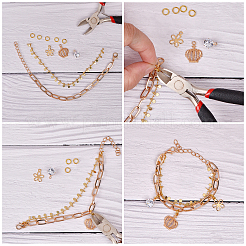 Alloy Paperclip Chain Bracelets&nbsp;BJEW-NB0001-02-RS