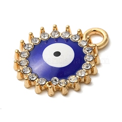 Alloy Enamel Rhinestone Glass Pendants&nbsp;X1-ENAM-U003-02G-07