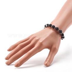 Handmade Evil Eye Lampwork Beaded Stretch Bracelets&nbsp;BJEW-JB06466-02