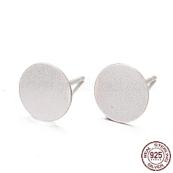 925 Sterling Silver Flat Pad  Stud Earring Findings&nbsp;STER-K167-045G-S