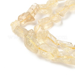 Raw Rough Natural Lemon Quartz(Heated) Beads Strands&nbsp;G-M453-C01