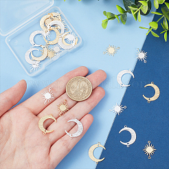 32Pcs 4 Styles Brass Connector Charms Sets&nbsp;KK-BC0011-20