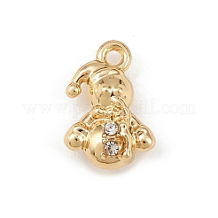 Christmas Alloy with Crystal Rhinestone Charms&nbsp;FIND-G102-02G-01