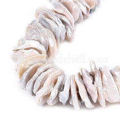 Natural Baroque Keshi Pearl Beads Strands&nbsp;PEAR-S020-R07A