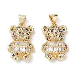 Brass Micro Pave Cubic Zirconia Pendants&nbsp;KK-M240-18