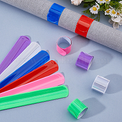 60Pcs 6 Colors PVC Slap Bracelets&nbsp;BJEW-FH0001-14
