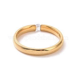 Crystal Rhinestone Simple Solitaire Ring&nbsp;RJEW-I089-49G