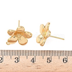 Brass Stud Earring Findings&nbsp;KK-D024-06G