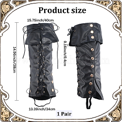 Medieval Imitation Leather Pirate Boot Covers&nbsp;AJEW-WH20097-008
