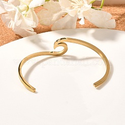 Ion Plating(IP) 304 Stainless Steel Cuff Bangles&nbsp;LS-BJEW-G611-01G