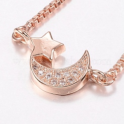 Adjustable Brass Micro Pave Cubic Zirconia Bolo Bracelets&nbsp;BJEW-J180-19