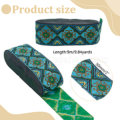 Polyester Jacquard Flower Ribbon for Garment Accessories&nbsp;OCOR-WH0097-24A