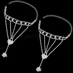 2Pcs Crystal Rhinestone Tennis Ring Bracelet&nbsp;BJEW-CN0001-17A