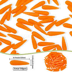 50Pcs PVC Carrot Display Decorations&nbsp;DJEW-SP0001-61