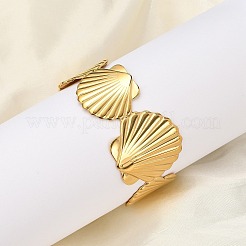 304 Stainless Steel Cuff Bangles for Women&nbsp;BJEW-U023-01G