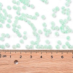 6/0 Opaque Colours Rainbow Plated Round Glass Seed Beads&nbsp;SEED-T006-04D-03