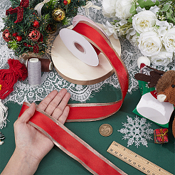 Christmas Polyester Ribbon&nbsp;OCOR-WH0078-482B