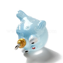Marine Series Transparent Resin Pendants&nbsp;RESI-E031-02P-02