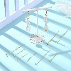 40Pcs 4 Styles Brass Star Head Pins&nbsp;KK-CJ0004-09