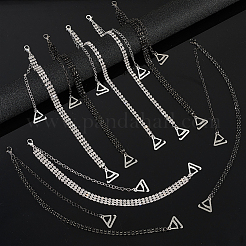 4 Pairs 4 Styles Rhinestone Chain Non-slip Bra Straps&nbsp;FIND-GO0002-51