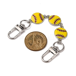 3Pcs 3 Styles Alloy Enamel Sport Ball Bag Extender Chains&nbsp;AJEW-BA00152