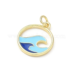 Brass Enamel Pendants&nbsp;KK-H255-21G