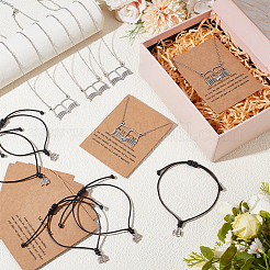 5Pcs Brass & Iron Necklaces & Bracelets Sets&nbsp;SJEW-PH00009