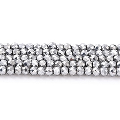 Electroplate Glass Beads Strands&nbsp;GLAA-H021-01B-FP08
