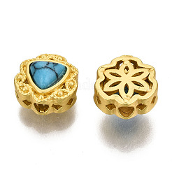 4-Hole Synthetic Turquoise Beads&nbsp;LS-KK-S310-38A