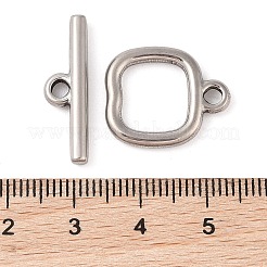 Non-Tarnish 304 Stainless Steel Toggle Clasps&nbsp;STAS-Q324-18P