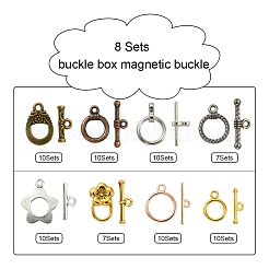 74Set 8 Style Tibetan Style Alloy Toggle Clasps&nbsp;FIND-YW0001-38
