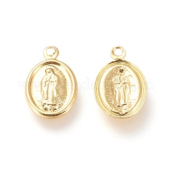 Brass Lady of Guadalupe Charms&nbsp;KK-L006-023G