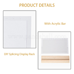 1 Set 10-Hole Vertical Transparent Acrylic Earring Display Stands&nbsp;ODIS-FH0001-16