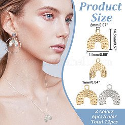 12Pcs 2 Colors  Brass Charms&nbsp;KK-AR0003-41