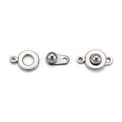 Tarnish Resistant 201 Stainless Steel Snap Clasps&nbsp;STAS-K148-11
