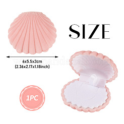 Shell Shaped Velvet Jewelry Storage Boxes&nbsp;VBOX-TADJ0001-02A