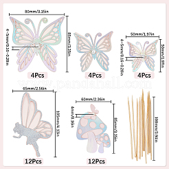 12 Sets 3 Styles Mushroom Fairy Butterfly Cake Topper Sets&nbsp;DIY-SC0024-82