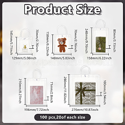 100Pcs 5 Styles PVC Gift Tote Bags&nbsp;ABAG-WA0001-33