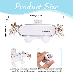 Oval with Flower Plastic Car Phone Holder&nbsp;AJEW-WH0709-504A